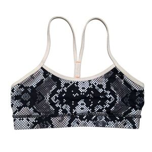 Lululemon Flow Y Bra IV Ziggy Snake Butter Pink Black Butter Pink